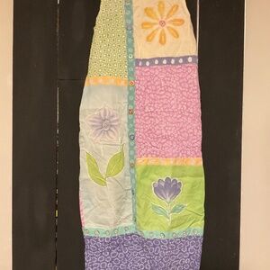 Fun cotton dress..lots of detailing in size large